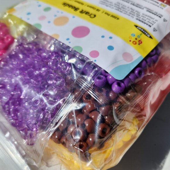 NEW 4200 Pony Beads Kandi 28 Colors Plastic Beads for Craft Bracelets Hair Beads - Picture 8 of 9